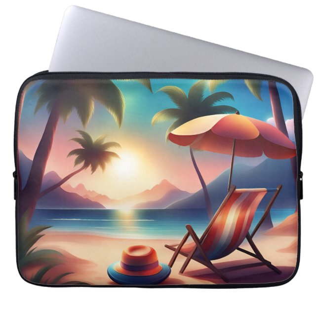 Funda Para Portátil bonita playa (Frente)