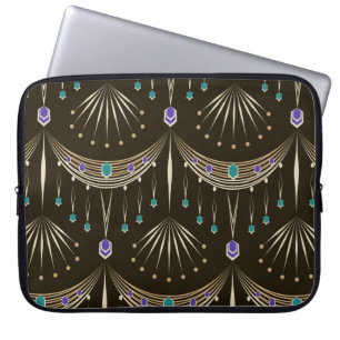 Funda Para Portátil Bonito adorno de encaje antiguo inmaculado.