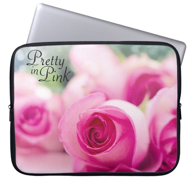 Funda Para Portátil Bonito en rosas rosas rosas (Frente)