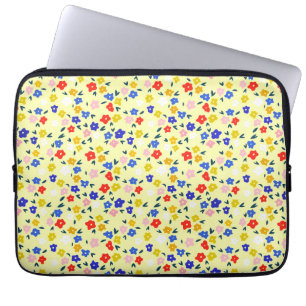 Funda Para Portátil Bonito Floral Delicado y Lindo sobre Amarillo Past
