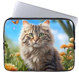 Funda Para Portátil Bonito jardín de gatos