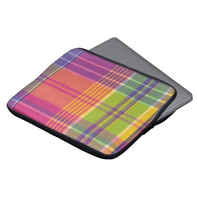 Funda Para Portátil Bonito Pastel Plaid (Superior anverso)