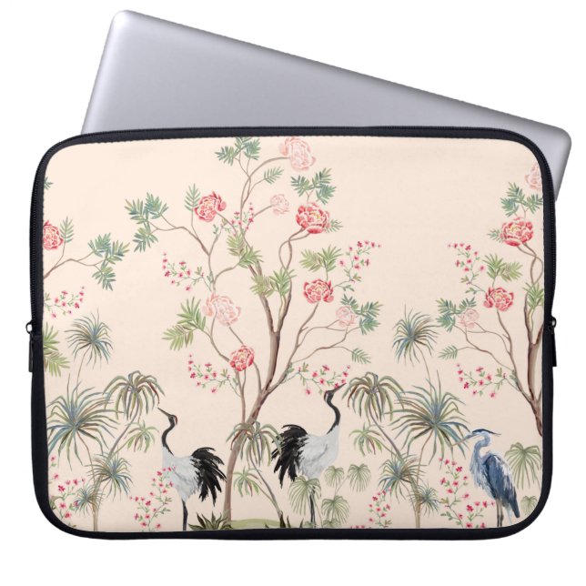 Funda Para Portátil Bonito tapiz de estilo chinoiserie exótico. Dibujo (Frente)