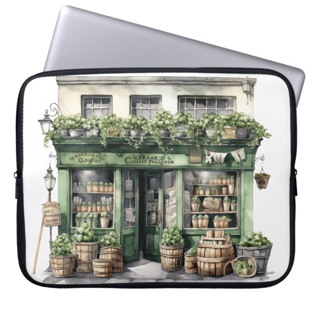FUNDA PARA PORTÁTIL BONITO WATERCOLOR IRLANDÉS COMPRAS TEMÁTICAS (Frente)