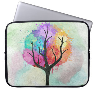 Funda Para Portátil bonitos colores pastel del árbol Resumen Pintura d