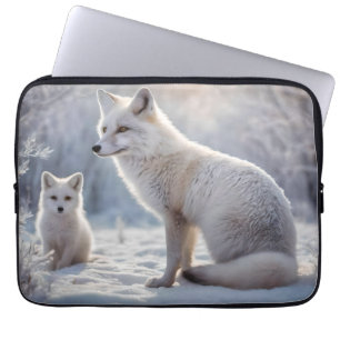 Funda Para Portátil "Bonos escardados: el zorro ártico y su cachorro"