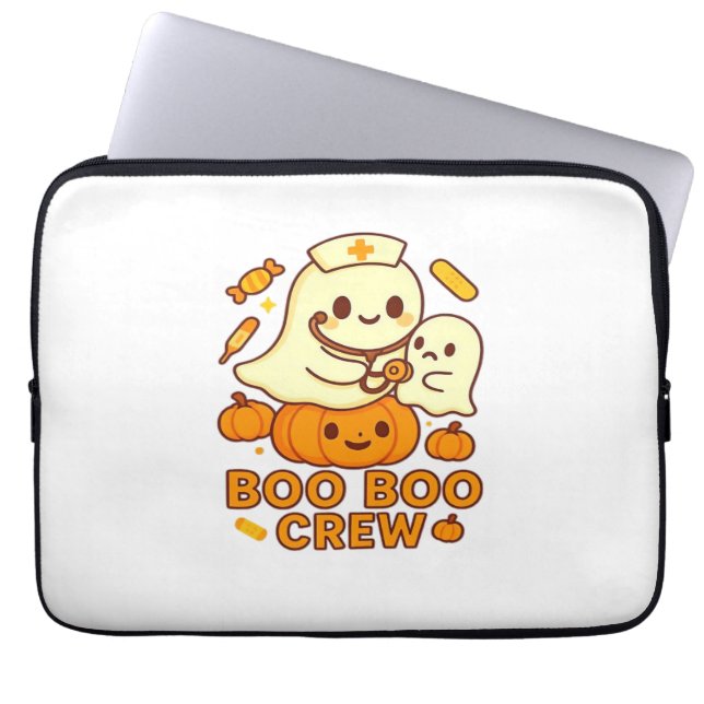 Funda Para Portátil Boo Boo Crew Enfermera Fantasma Clásica Camiseta (Frente)