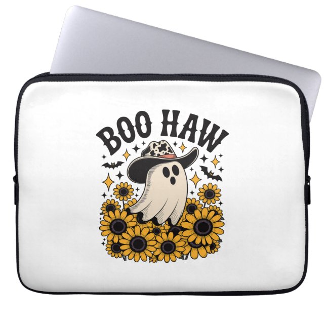 Funda Para Portátil Boo Haw Cow Fantasma Halloween Occidental (Frente)