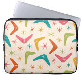 Funda Para Portátil Boomerang de mediados de siglo con explosiones de 
