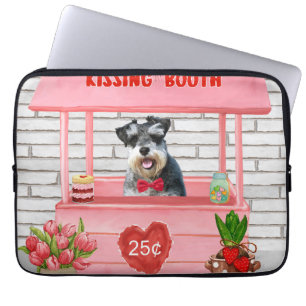 Funda Para Portátil Booth de besada del El día de San Valentín de perr