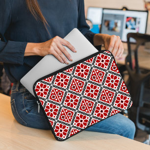 Funda Para Portátil Bordado étnico eslavo, tradicional balcánico
