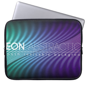 Funda Para Portátil Borde de líneas de neón brillante con estilo de lo