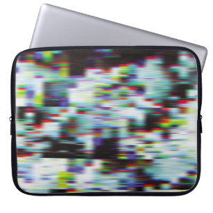 Funda Para Portátil Borde oscuro, ilustracion. Negro, azul,