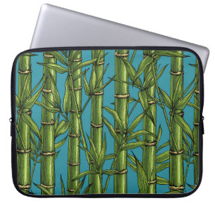 Funda Para Portátil Bosque de bambú en azul