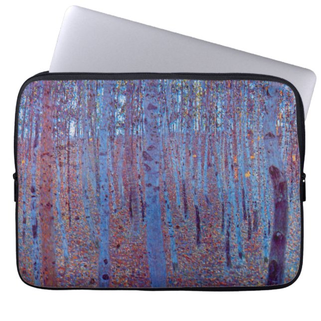 Funda Para Portátil Bosque de hayas de Gustav Klimt, Arte Nouveau vint (Frente)