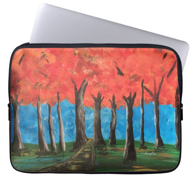 Funda Para Portátil Bosque de otoño (Frente)