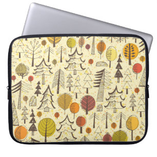 Funda Para Portátil Bosque de Otoño: Patrón Gráfico Sin Marea.