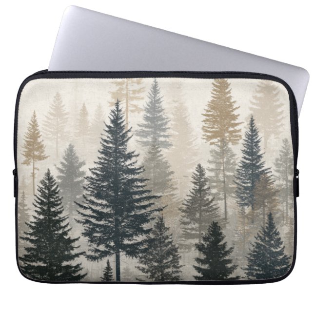 Funda Para Portátil Bosque de Pinos (Frente)
