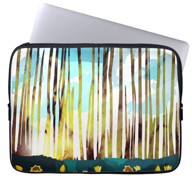 Funda Para Portátil Bosque matutino (Frente)