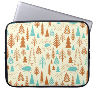 Funda Para Portátil Bosque Vintage: Patrón natural eterno.