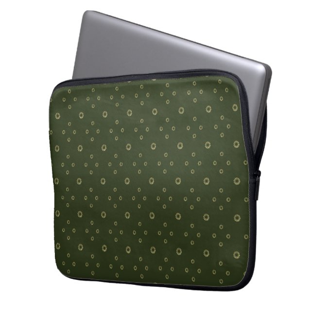 Funda Para Portátil Bosque | Zinnia Dorada Sol (Anverso izquierdo)