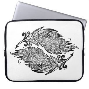 Funda Para Portátil Bosquejo inspirado de plumas