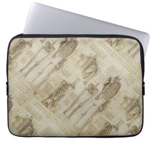 Funda Para Portátil Bosquejos esqueléticos humanos de la anatomía de