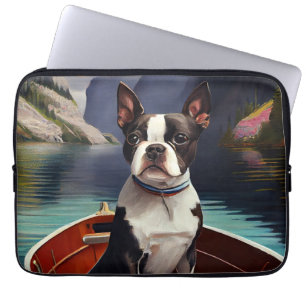 Funda Para Portátil Boston Terrier en una Paleta: Una Aventura Escénic