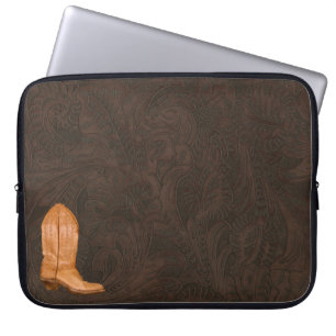 Funda Para Portátil Bota de vaca con cuero de imitación de estilo occi