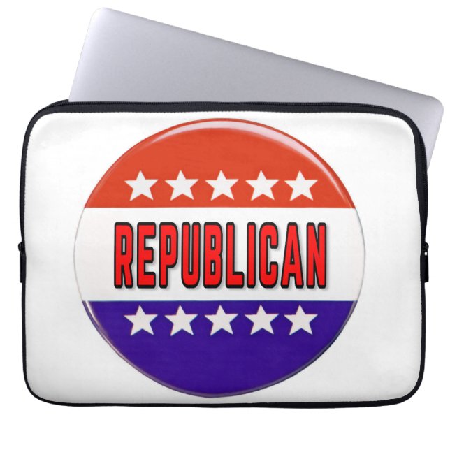 Funda Para Portátil Botón Republicano (Frente)
