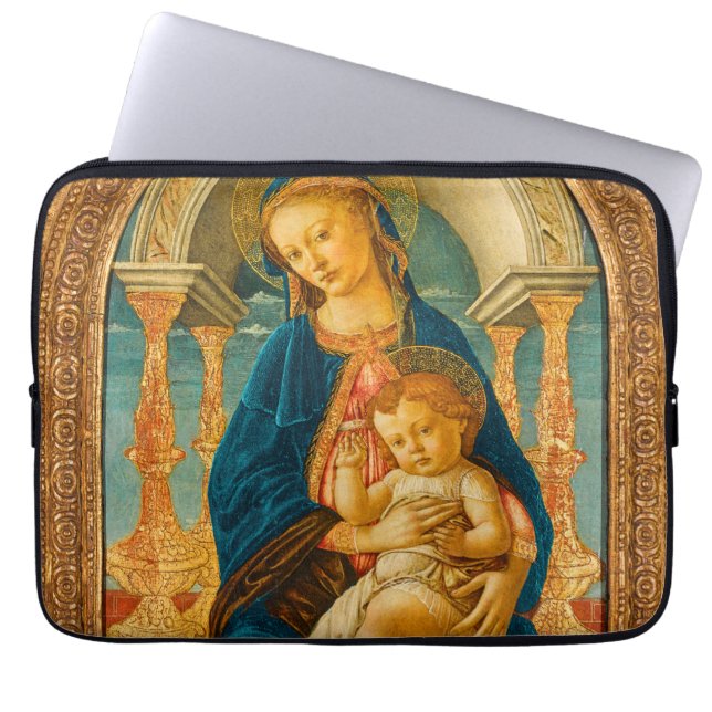 Funda Para Portátil Botticelli (1445-1510) Madonna & Child Enthroned (Frente)