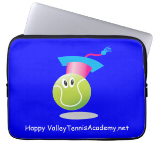 Funda Para Portátil Bouncee™ sonriente pelota de tenis_estudiante del 