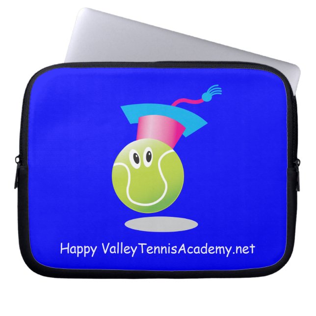 Funda Para Portátil Bouncee™ sonriente pelota de tenis_estudiante del  (Frente)