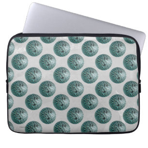 Funda Para Portátil Bowling Ball Leopard Verde azulado