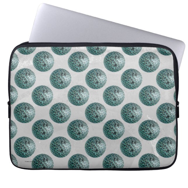 Funda Para Portátil Bowling Ball Leopard Verde azulado (Frente)
