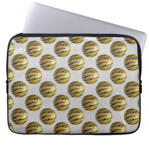 Funda Para Portátil Bowling Ball Tiger Yellow