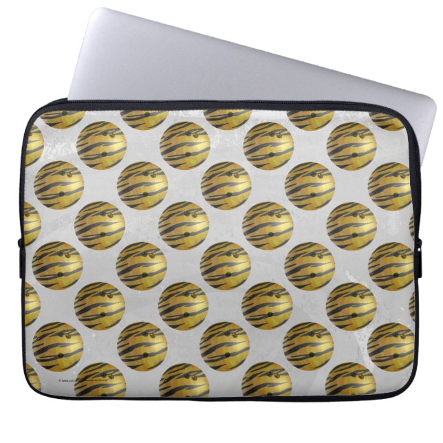 Funda Para Portátil Bowling Ball Tiger Yellow (Frente)