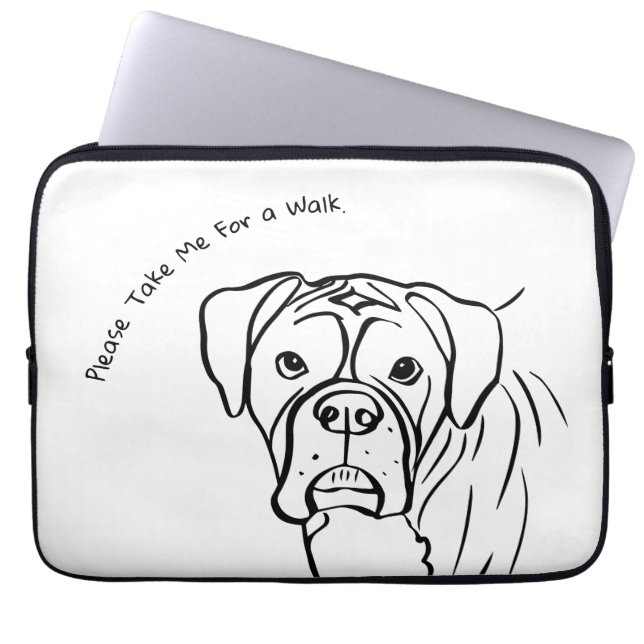 Funda Para Portátil Boxer moderno: Edita tu propio texto (Frente)