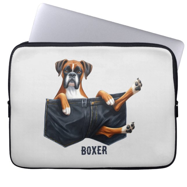 Funda Para Portátil Boxer Pocket Dog (Frente)