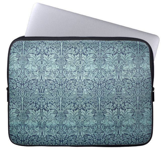 Funda Para Portátil Brer Rabbit de William Morris, patrón textil (Frente)