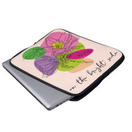 Funda Para Portátil Bright Hibiscus Flower Line Art