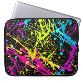 Funda Para Portátil Bright Neon Paint Splatter