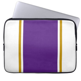 Funda Para Portátil Bright White Wide Royal Purple Center Pinstripes
