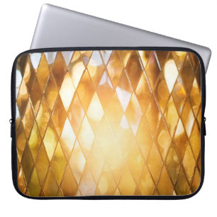 Funda Para Portátil Brillante cristal de mosaico dorado