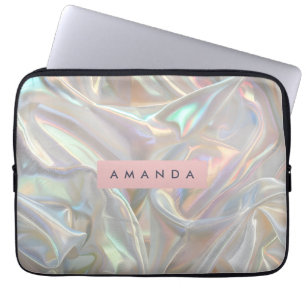 Funda Para Portátil Brillo de perla iridiscente suave personalizado