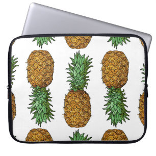 Funda Para Portátil Brillo de piña: Ilustracion tropical de verano