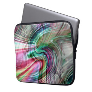 Funda Para Portátil Brillo digital colorido de pincel de la curva en S
