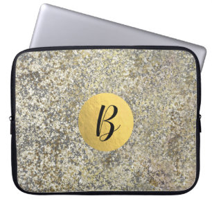 Funda Para Portátil Brillo Dorado Crujiente Moderno Glamour Chispeante