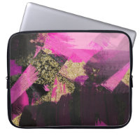 Brillo Dorado Negro Rosa Moderno Glam Grunge Broch