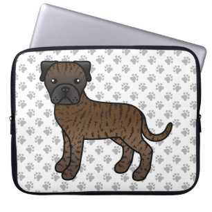 Funda Para Portátil Brindle Bullmastiff Perro De Dibujos Animados Lind